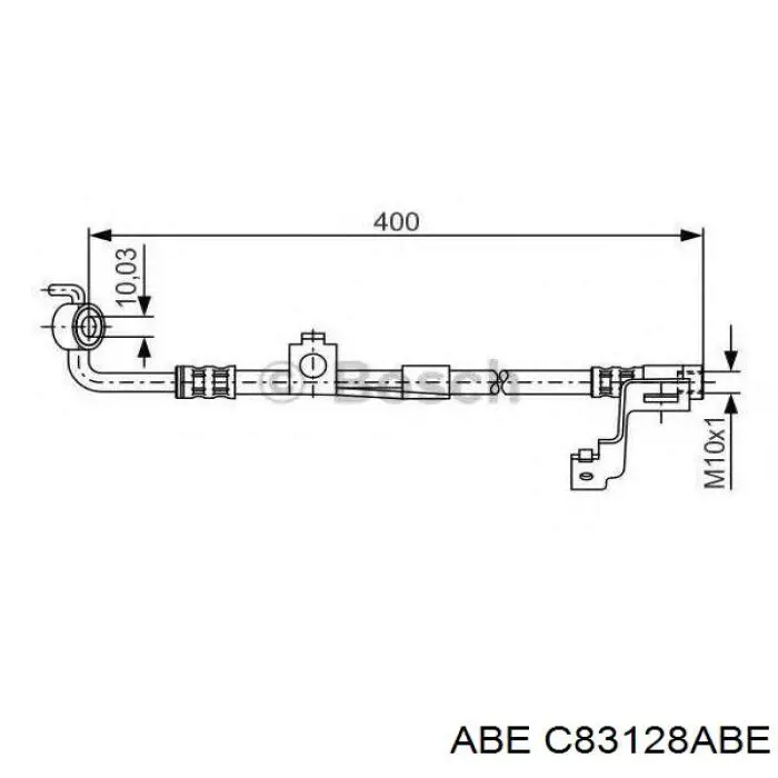 Купить C83128ABE ABE Шланг тормозной передний, правый