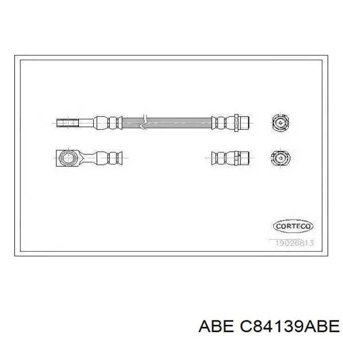 Тормозной шланг задний ABE C84139ABE цена, от 9.43 USD