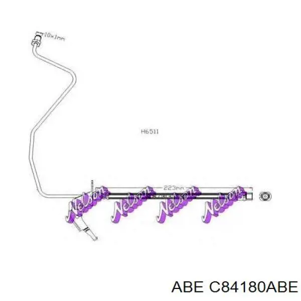 Купить C84180ABE ABE Шланг тормозной задний левый