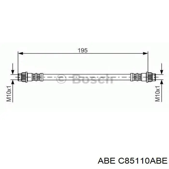 Купить C85110ABE ABE Шланг тормозной передний