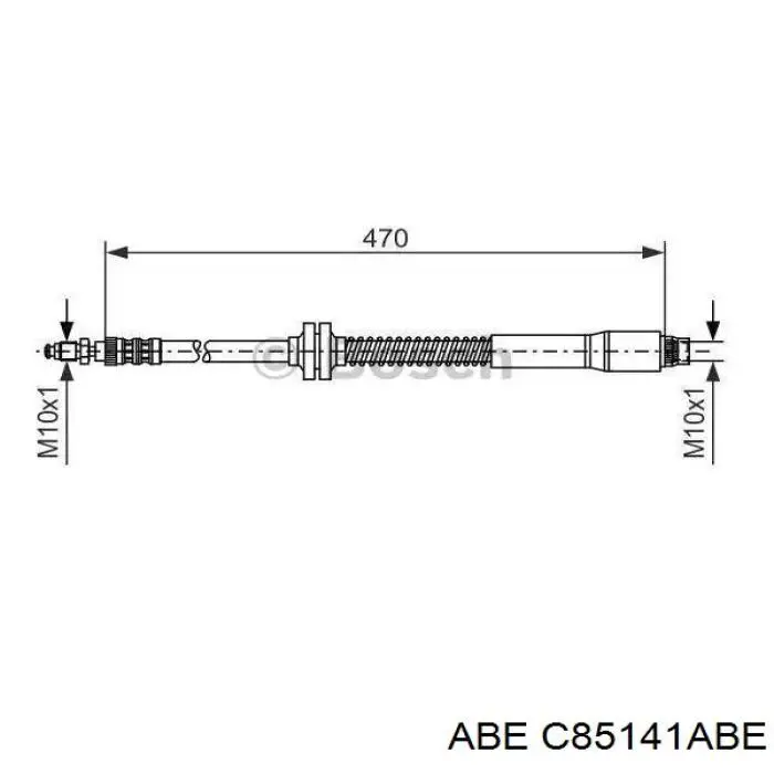 C85141ABE ABE Гибкая тормозная трубка передняя