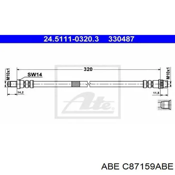 7701069948 Renault (RVI) Гибкая тормозная трубка