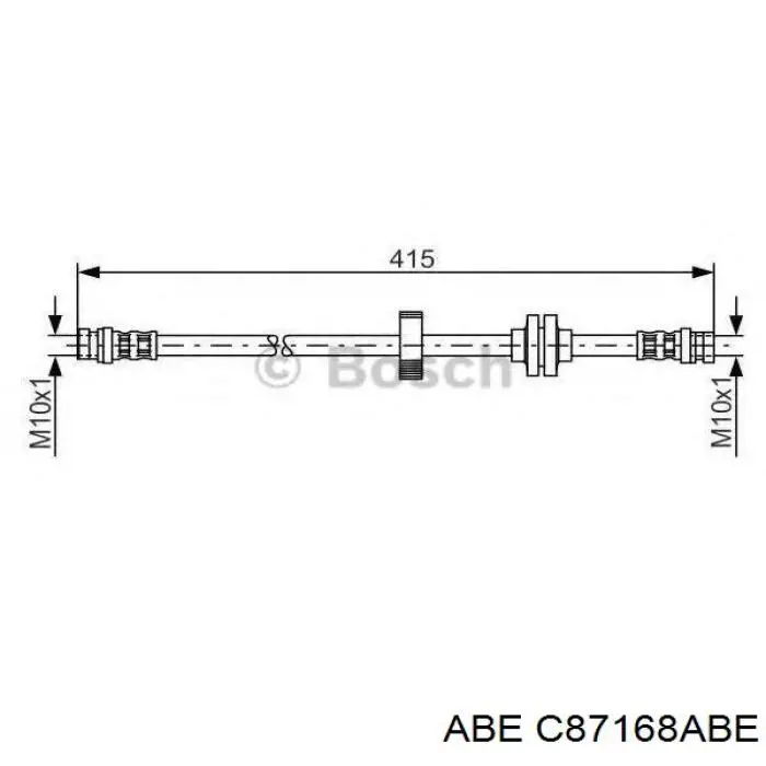 Купить C87168ABE ABE Шланг тормозной передний