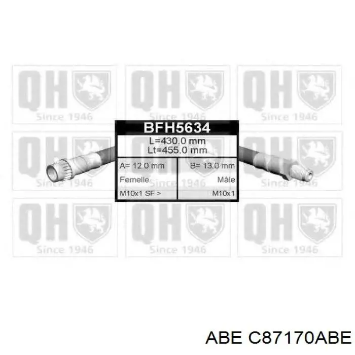 Шланг тормозной передний C87170ABE ABE
