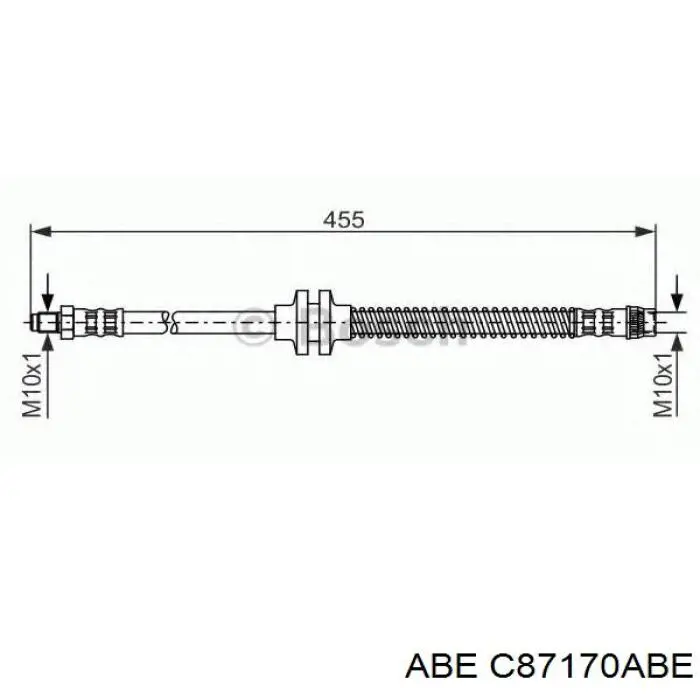 Купить C87170ABE ABE Шланг тормозной передний