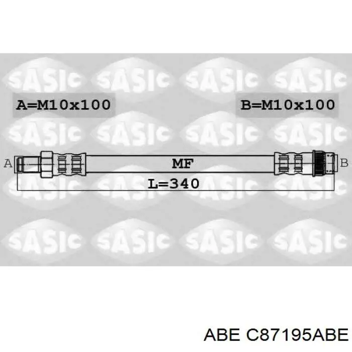 SL6151 ABS Шланг тормозной задний левый