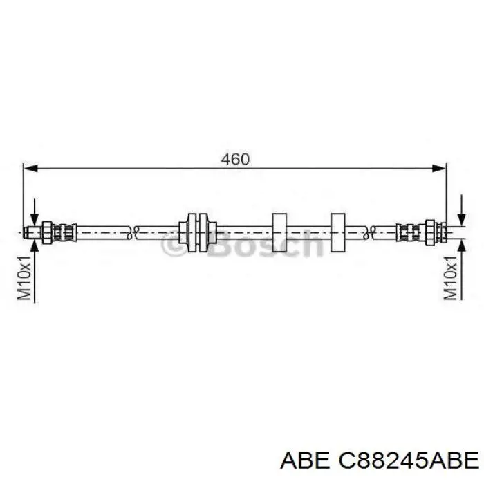 Шланг тормозной передний ABE C88245ABE цена, от 7.05 USD