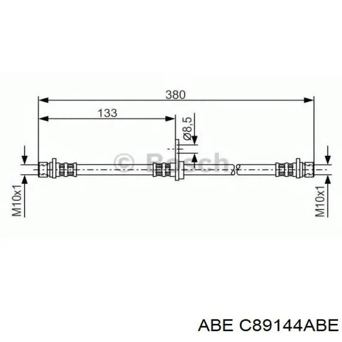 Шланг тормозной задний, правый ABE C89144ABE цена, от 8.95 USD