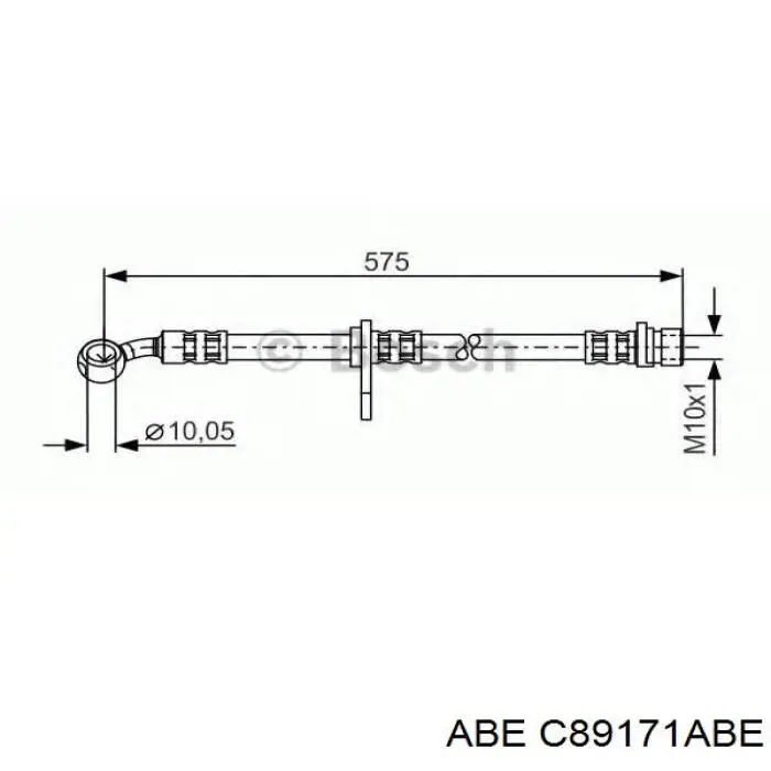 Купить C89171ABE ABE Шланг тормозной передний, правый