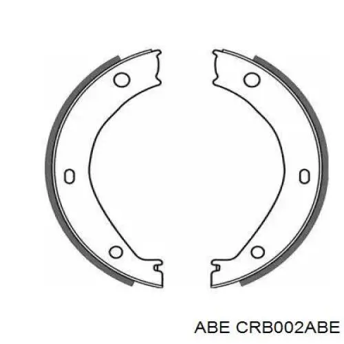 CRB002ABE ABE колодки ручника (стояночного тормоза)