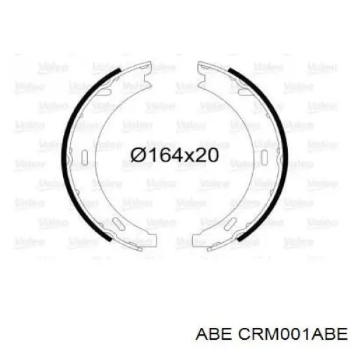 CRM001ABE ABE Тормозные колодки ручника