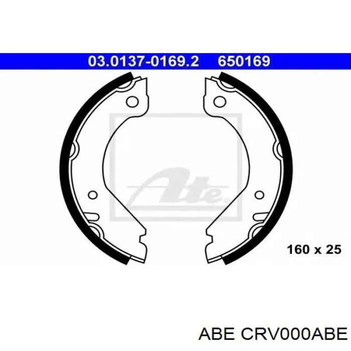 Колодки ручника/стоянкового гальма CRV000ABE ABE