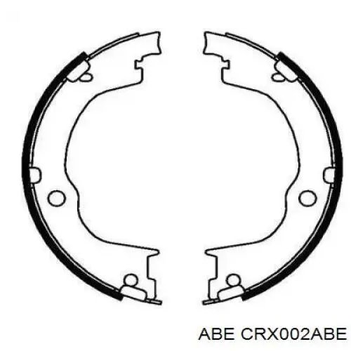 CRX002ABE ABE колодки ручника (стояночного тормоза)