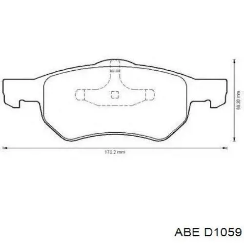 D1059 ABE Колодки передние