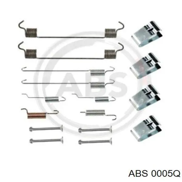 0005Q ABS Комплект монтажный задних барабанных колодок
