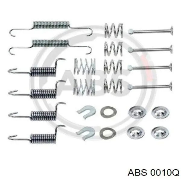 Монтажный комплект задних барабанных колодок 0010Q ABS