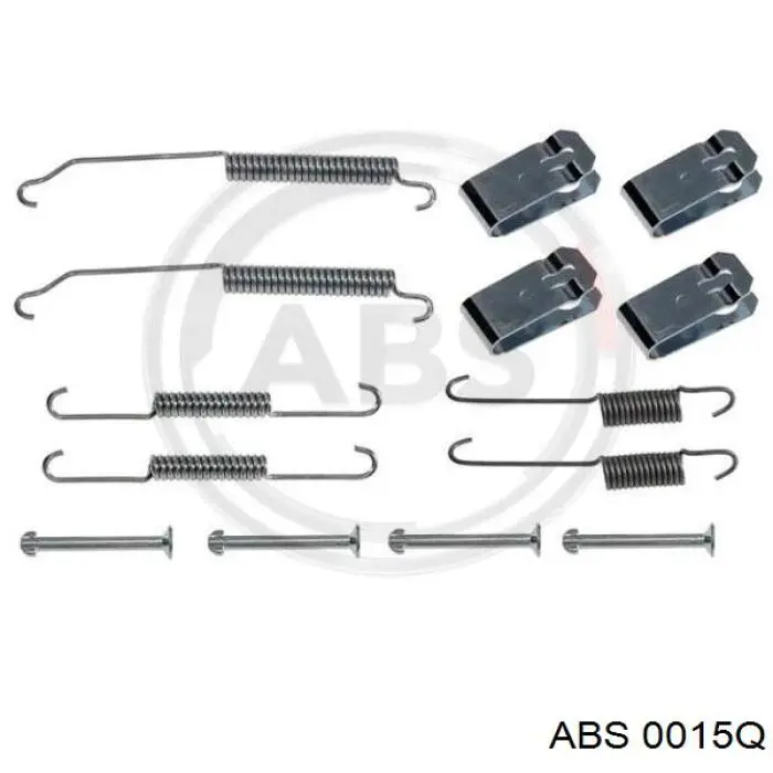 Монтажный комплект задних барабанных колодок 0015Q ABS