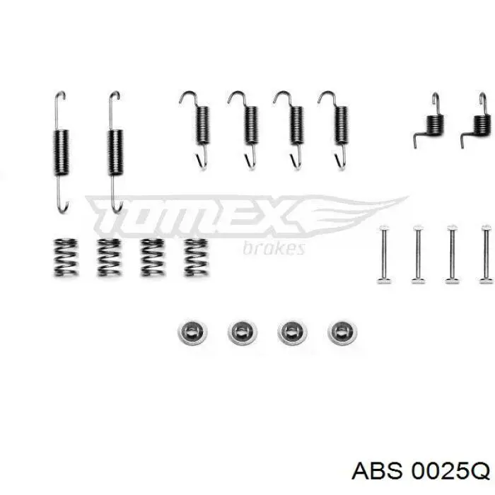 Установочный комплект задних барабанных колодок ABS 0025Q цена, от 5.64 USD
