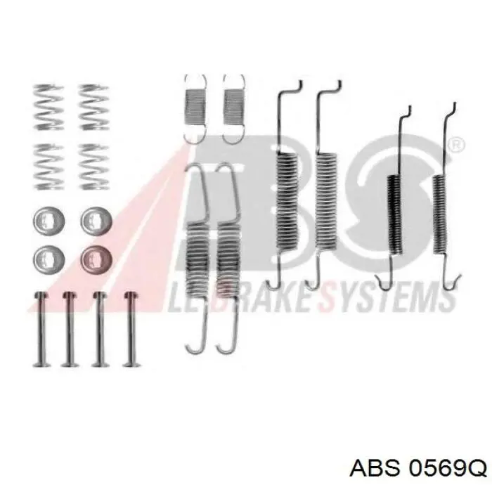 Монтажный комплект задних барабанных колодок ABS 0569Q