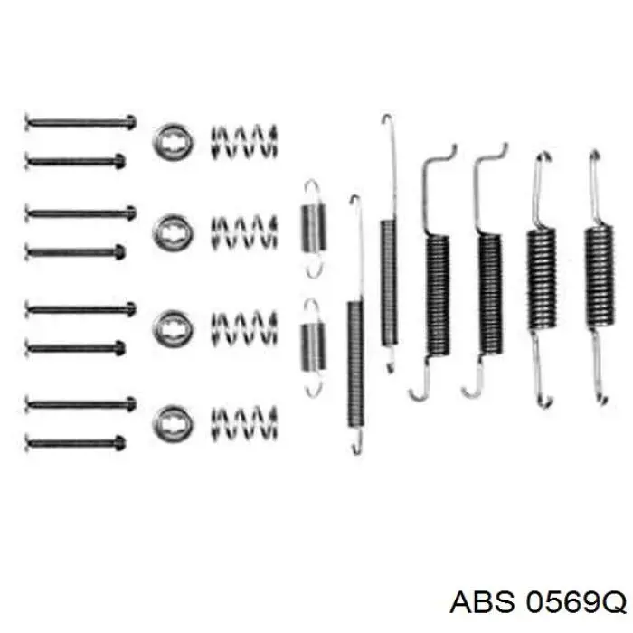 Купить 0569Q ABS Монтажный комплект задних барабанных колодок