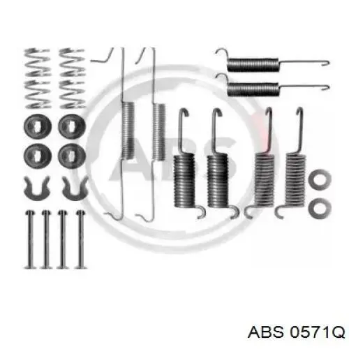 Монтажный комплект задних барабанных колодок 0571Q ABS