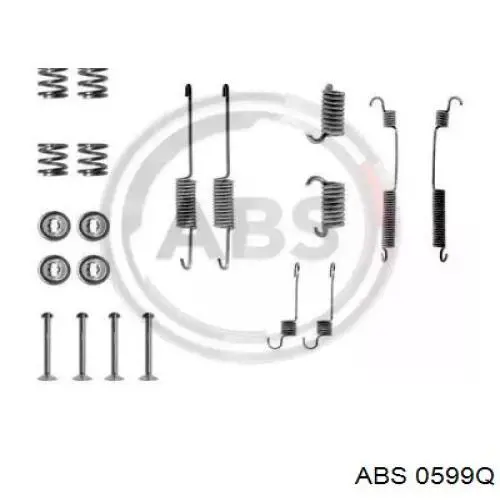 0599Q ABS монтажный комплект задних барабанных колодок