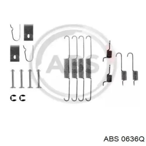 Ремкомплект тормозных колодок 0636Q ABS