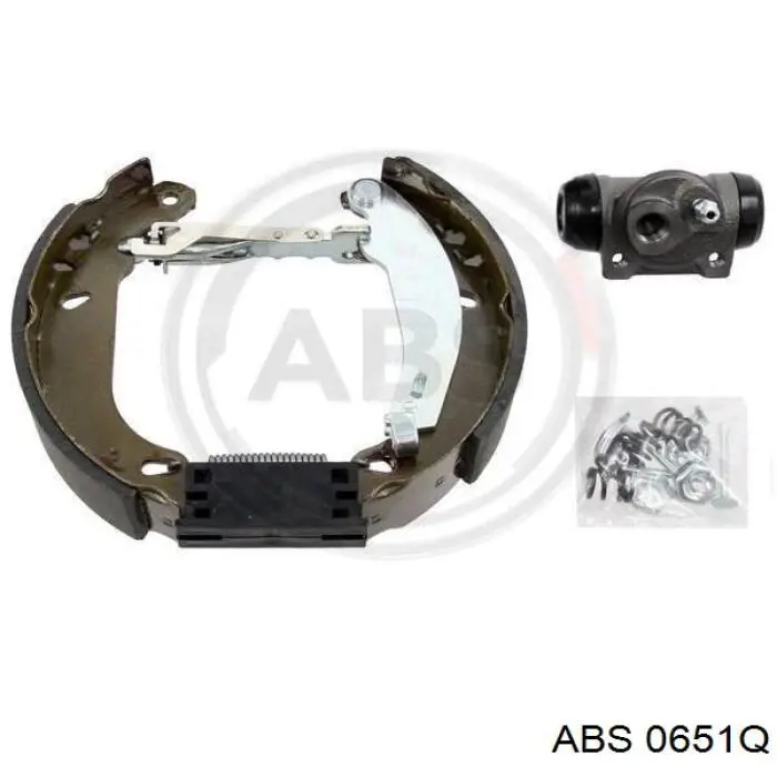 Монтажный комплект задних барабанных колодок 0651Q ABS