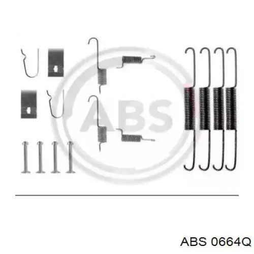 Монтажный комплект задних барабанных колодок 0664Q ABS