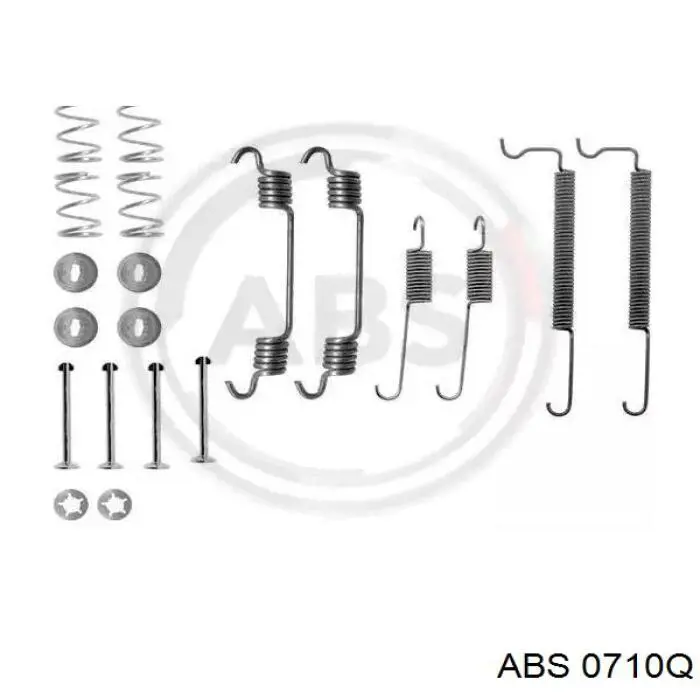 0710Q ABS Комплект монтажный задних барабанных колодок