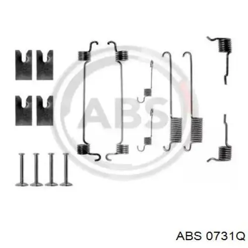 Монтажный комплект задних барабанных колодок 0731Q ABS
