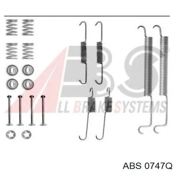 Установочный комплект задних барабанных колодок ABS 0747Q цена, от 8.83 USD