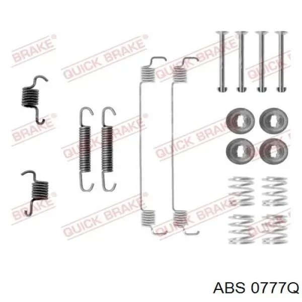 Установочный комплект задних барабанных колодок ABS 0777Q цена, от 6.29 USD