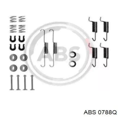 0788Q ABS монтажный комплект задних барабанных колодок