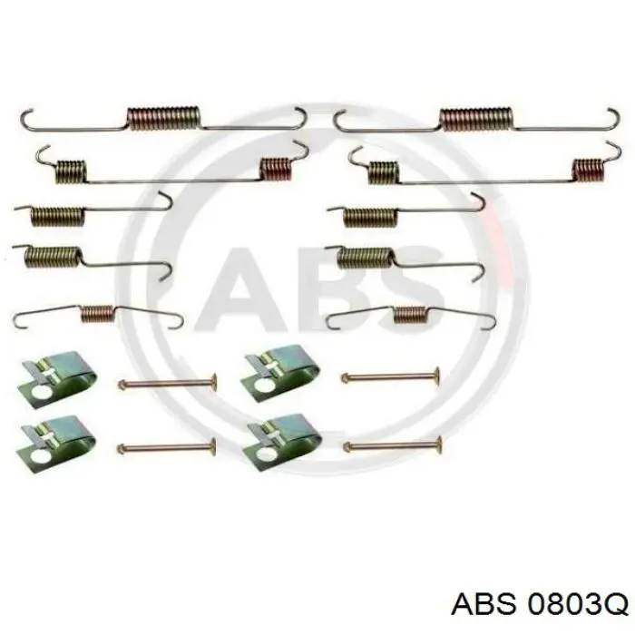 Монтажный комплект задних барабанных колодок 0803Q ABS