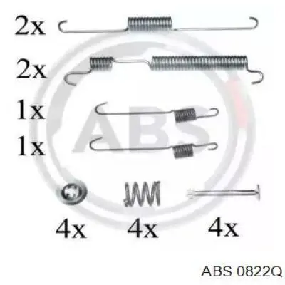 Монтажный комплект задних барабанных колодок 0822Q ABS