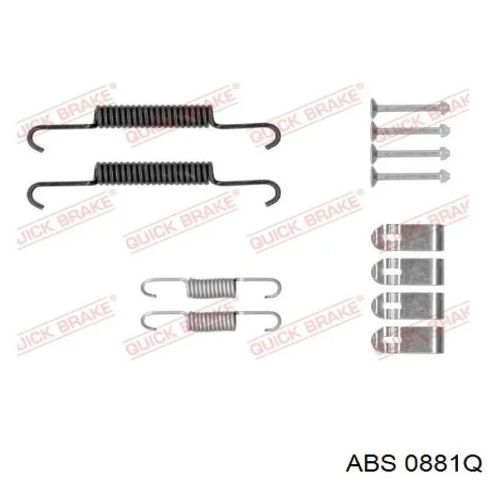 Ремкомплект тормозов задних 0881Q ABS