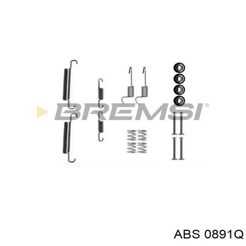 Установочный комплект задних барабанных колодок ABS 0891Q цена, от 7.34 USD