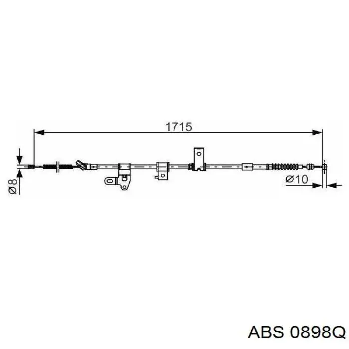 Ремкомплект тормозных колодок ABS 0898Q цена, от 4.79 USD