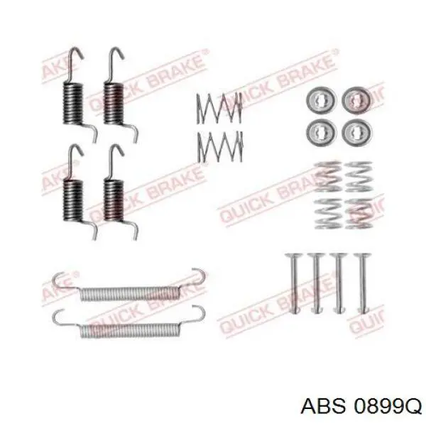 0899Q ABS монтажный комплект задних барабанных колодок
