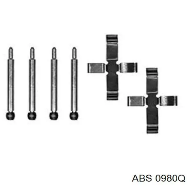 Ремкомплект тормозных колодок 0980Q ABS