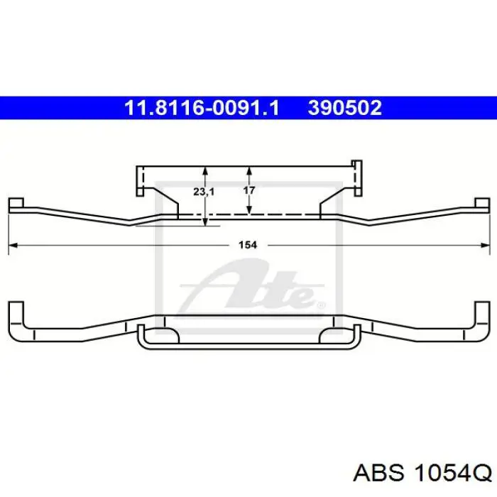 Conjunto De Muelles Almohadilla Discos Delanteros 1054Q ABS