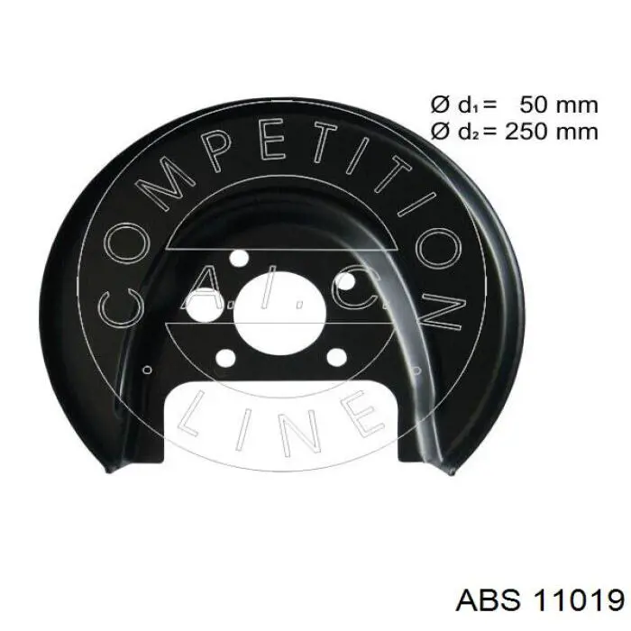 Защита тормозного диска заднего правая 11019 ABS
