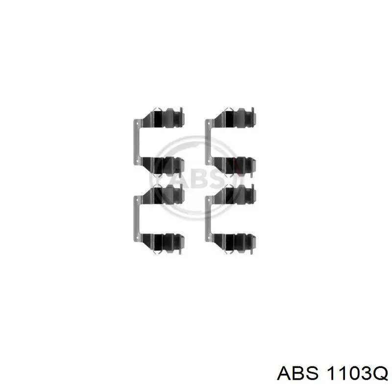 1103Q ABS пластина противоскрипная крепления тормозной колодки передней