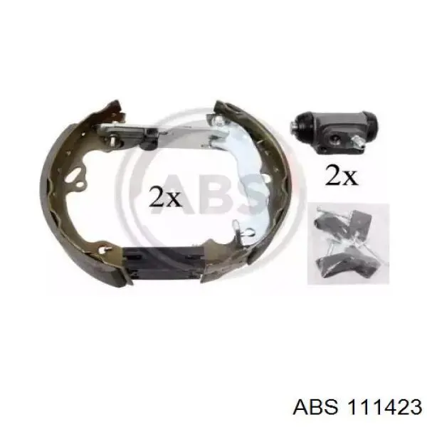 Колодки тормозные задние барабанные, в сборе с цилиндрами, комплект 111423 ABS