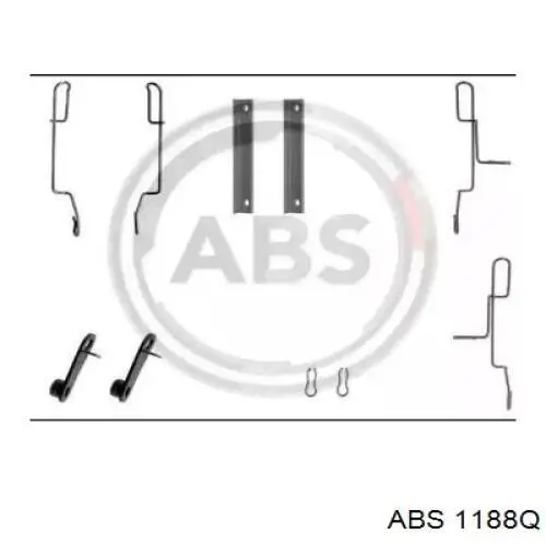 Комплект пружинок крепления дисковых колодок передних 1188Q ABS