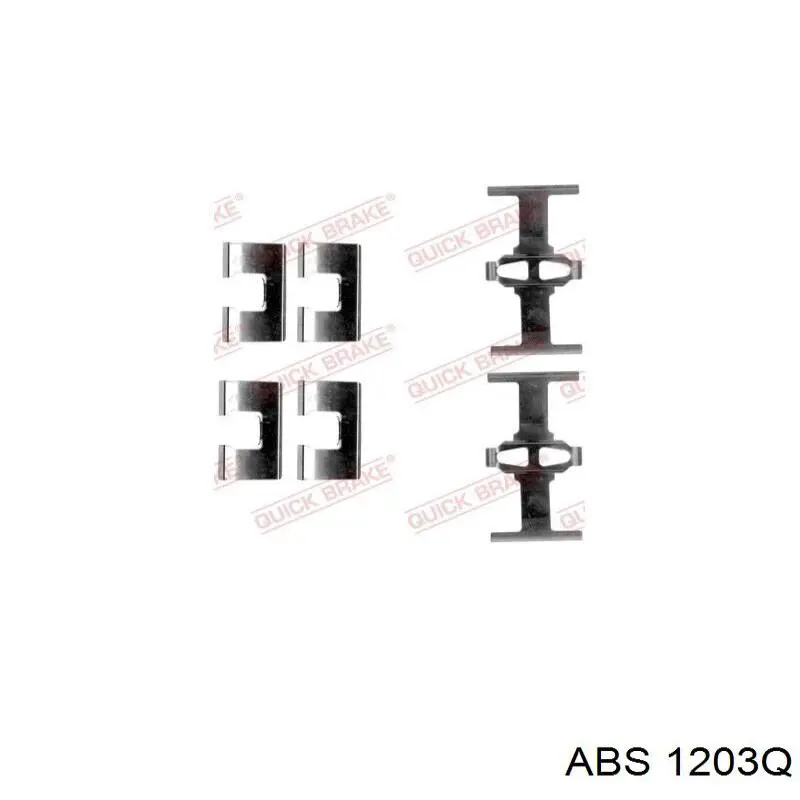 Купить 1203Q ABS Комплект пружинок крепления дисковых колодок задних