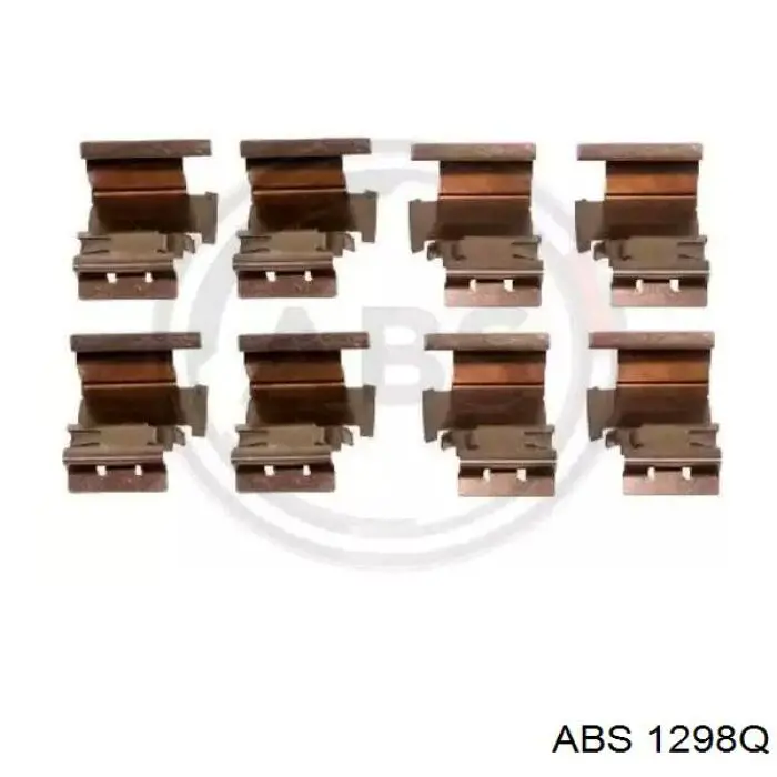 1298Q ABS комплект пружинок крепления дисковых колодок задних