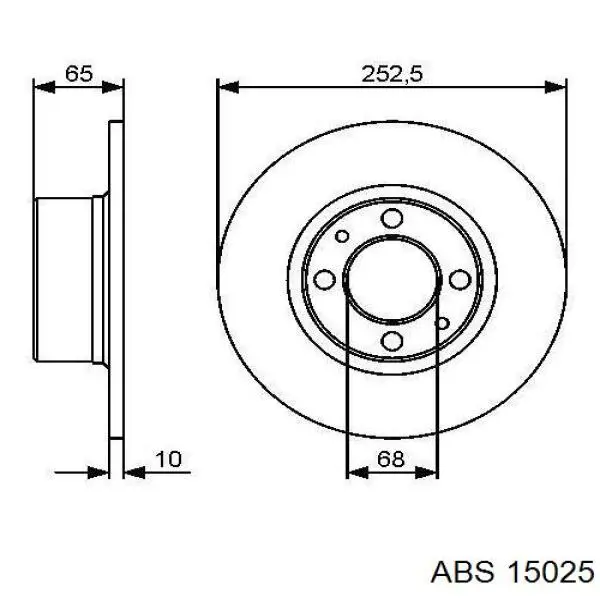 Купить 15025 ABS Ротор тормозной