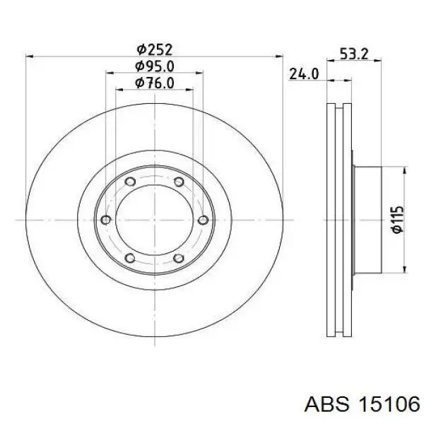 Купить 15106 ABS Ротор тормозной